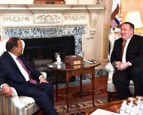 NSA Ajit Doval meets US Secretary of State Pompeo in bilateral diplomatic meeting, State Department, Washington DC