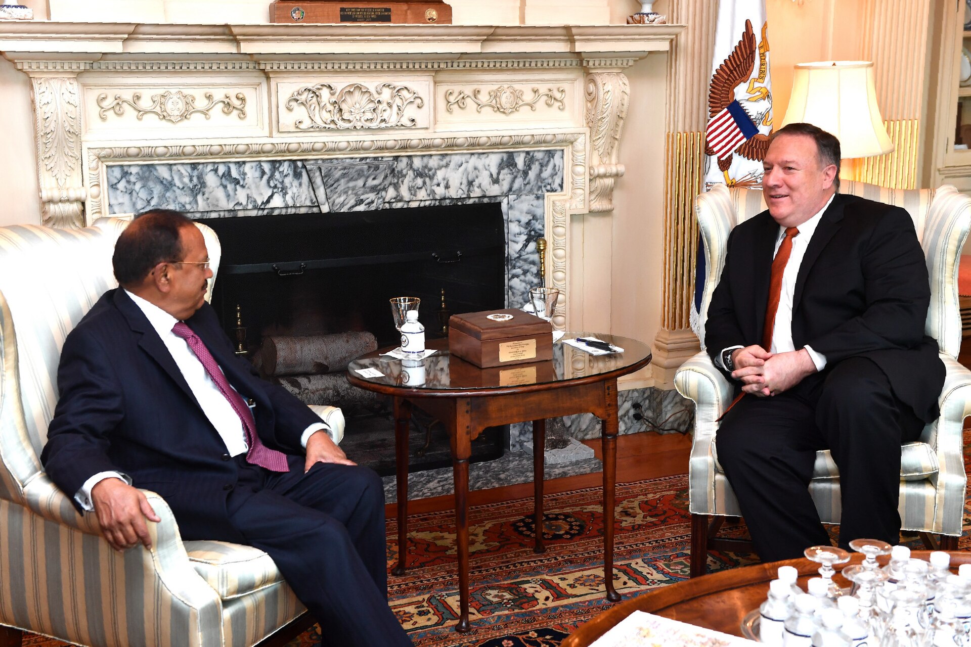NSA Ajit Doval meets US Secretary of State Pompeo in bilateral diplomatic meeting, State Department, Washington DC