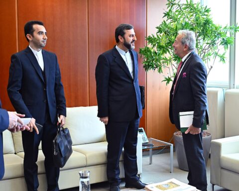 Kazem Gharibabadi, Iran deputy foreign minister, meets IAEA officials in Vienna, October 2024