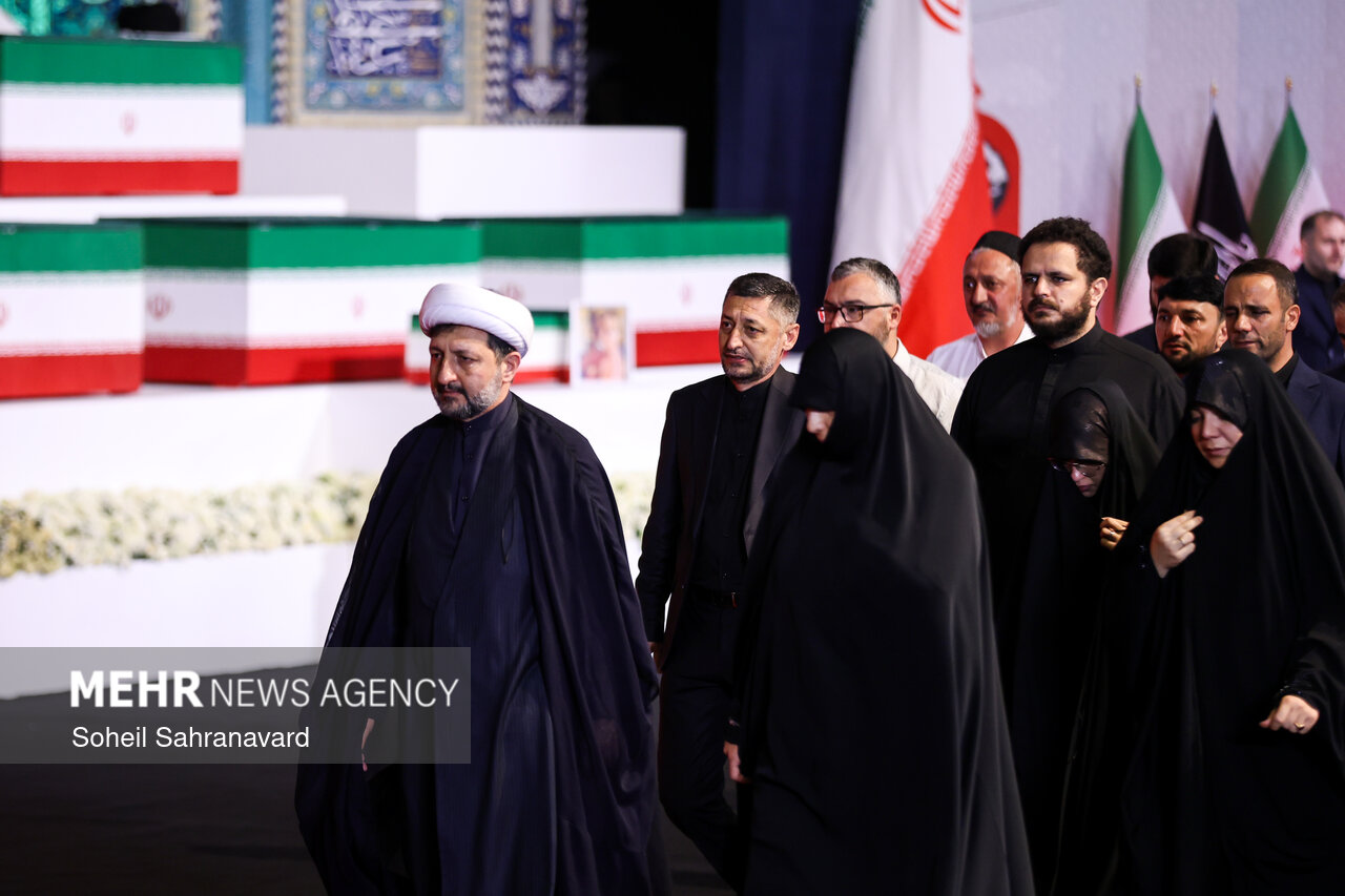 Mourners at Ayatollah Khamenei funeral ceremony Tehran Mosalla July 3 2026