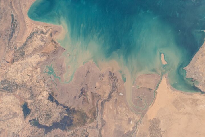 Kuwait and the northern Persian Gulf coast from the International Space Station, ISS Expedition 64, NASA public domain