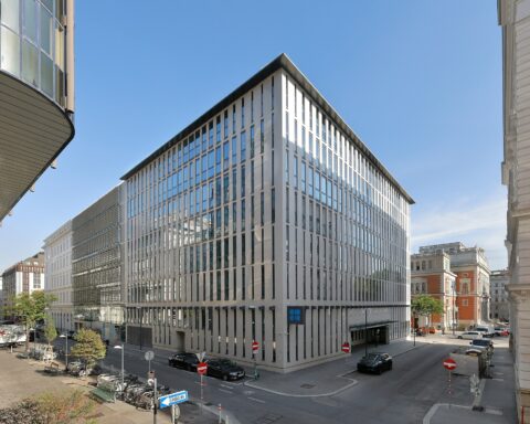 OPEC headquarters building Vienna Austria exterior facade 2021