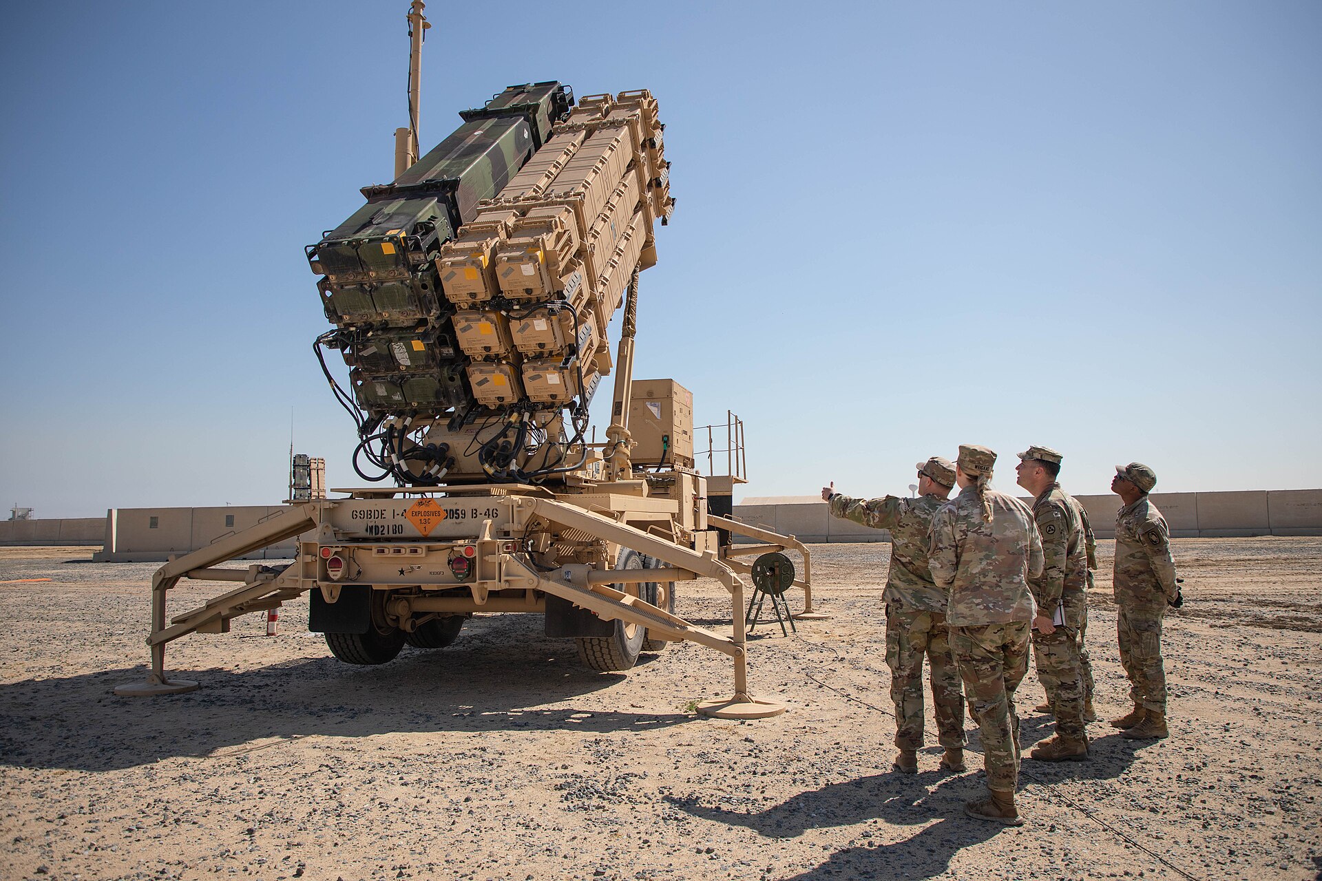 US Army PAC-3 Patriot missile battery deployed in the CENTCOM area of responsibility, February 2025