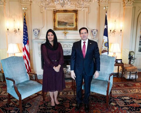 Secretary Rubio meets Saudi Ambassador Princess Reema bint Bandar at the State Department, July 9, 2026