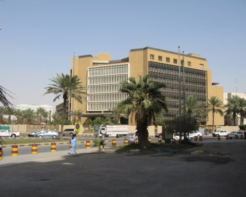 Saudi Arabia Ministry of Finance building in Riyadh, the government body responsible for sovereign fiscal policy and bond issuance