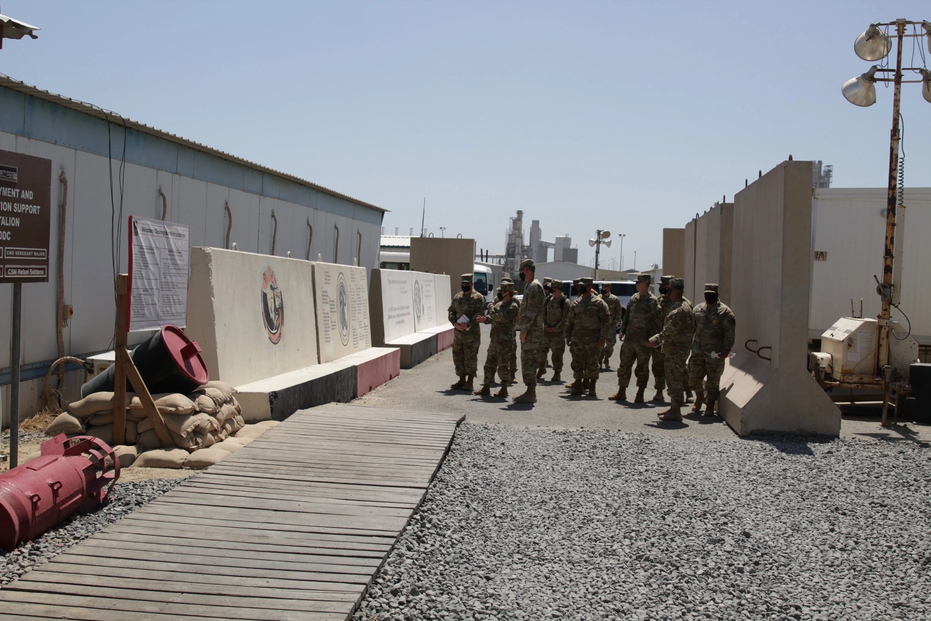 US Army personnel at the Shuaiba Port installation in Kuwait, 2021. Staff Sgt. David Simon / US Army, public domain