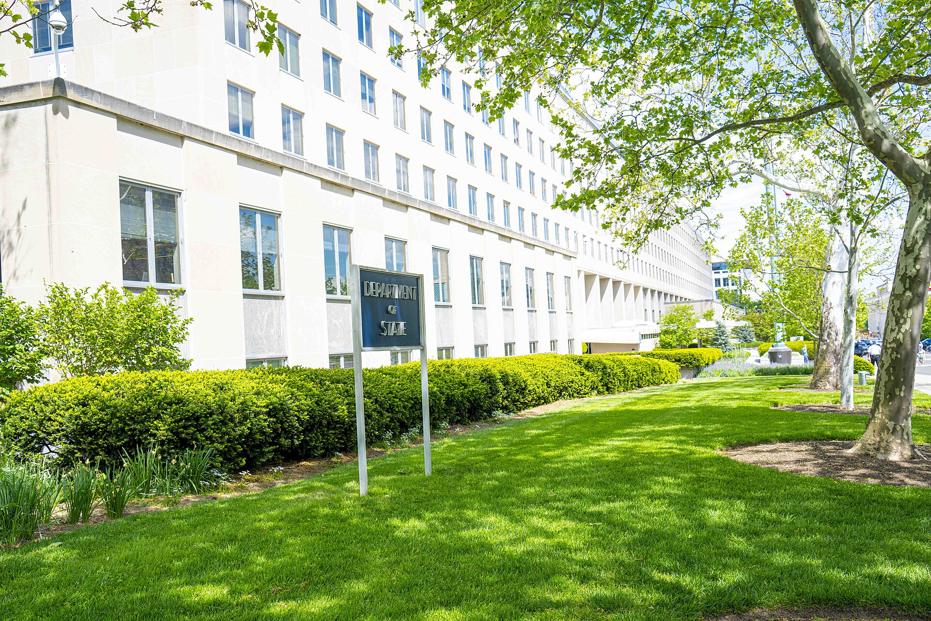 Exterior of the United States Department of State Harry S. Truman Building in Washington DC, where Secretary Rubio met Saudi Ambassador Princess Reema bint Bandar on July 10 2026