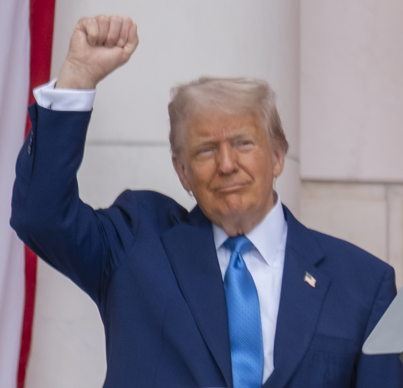 US President Donald Trump at Arlington National Cemetery on May 26 2025, days before his warning to Oman