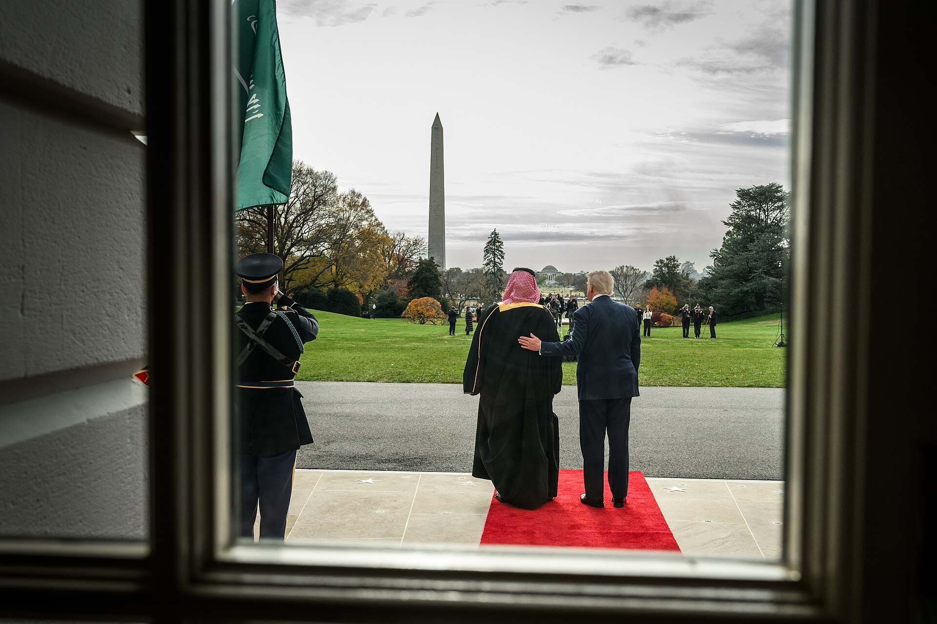 President Donald Trump and Crown Prince Mohammed bin Salman at the White House South Lawn during the Saudi state visit, November 18, 2025