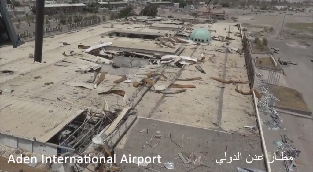 Houthis Hit Aden Coast Guard and Airport While Striking Saudi Arabia