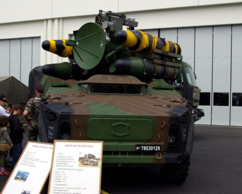 CROTALE air-defense firing unit of the French Air Force, the type deployed to protect the Yanbu oil terminal in Saudi Arabia