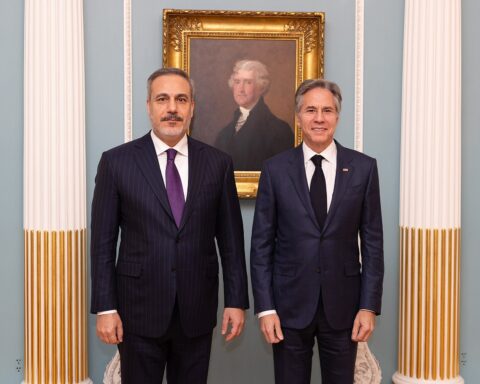 Turkish Foreign Minister Hakan Fidan at the US State Department, December 2023