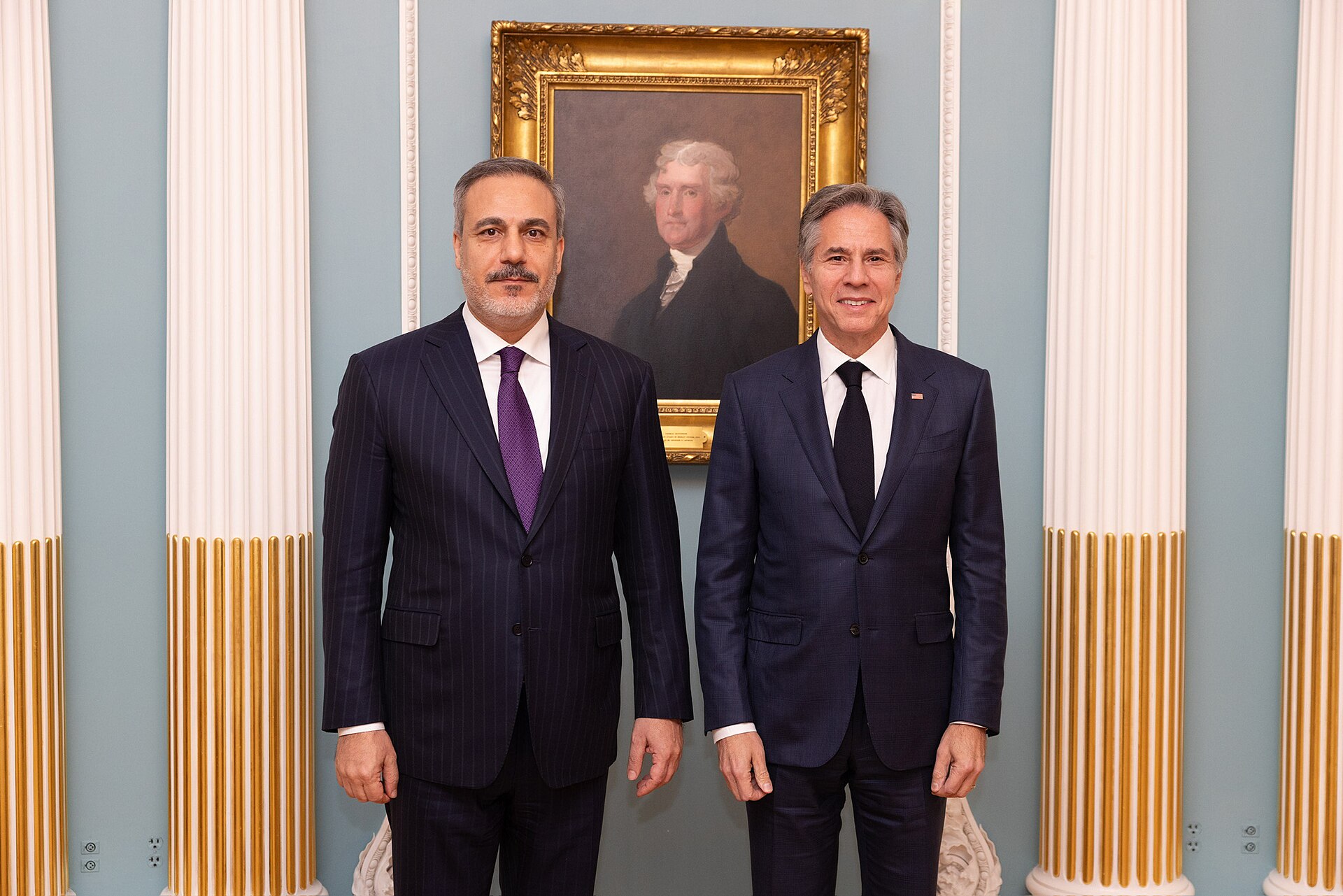 Turkish Foreign Minister Hakan Fidan at the US State Department, December 2023