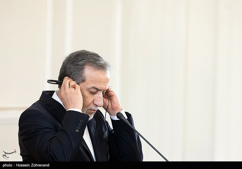 Iranian Foreign Minister Abbas Araghchi at joint press conference with Omani counterpart in Tehran, 2025