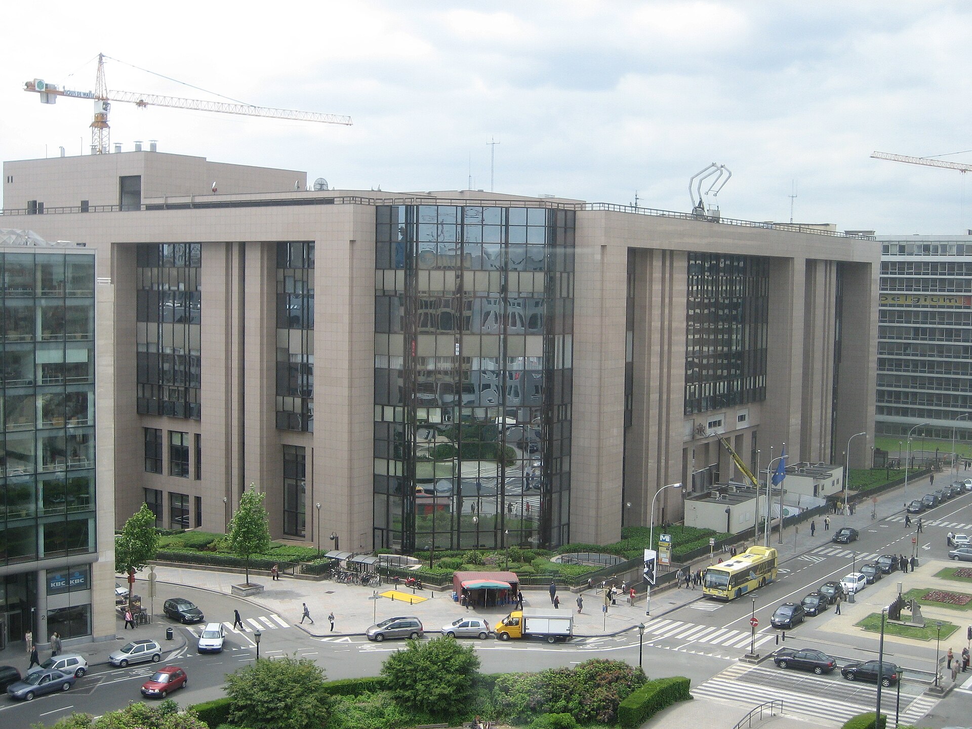 The Justus Lipsius building of the European Council at Rond Point Schuman, Brussels — the site of the October 15-16 European Council session where leaders will decide on the Riyadh summit