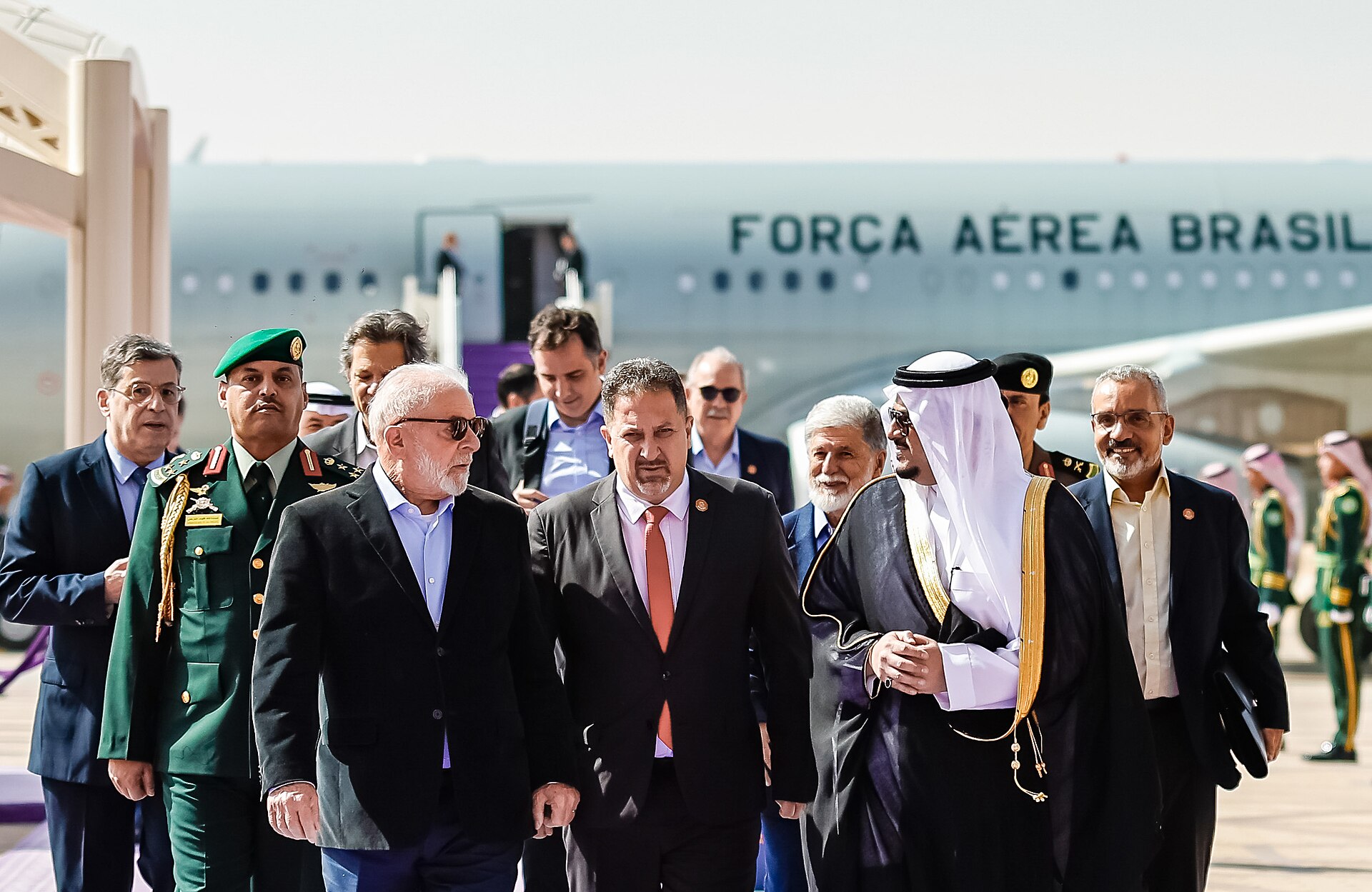King Khalid International Airport Royal Terminal tarmac, Riyadh — a diplomatic arrival at Saudi Arabia's busiest international hub
