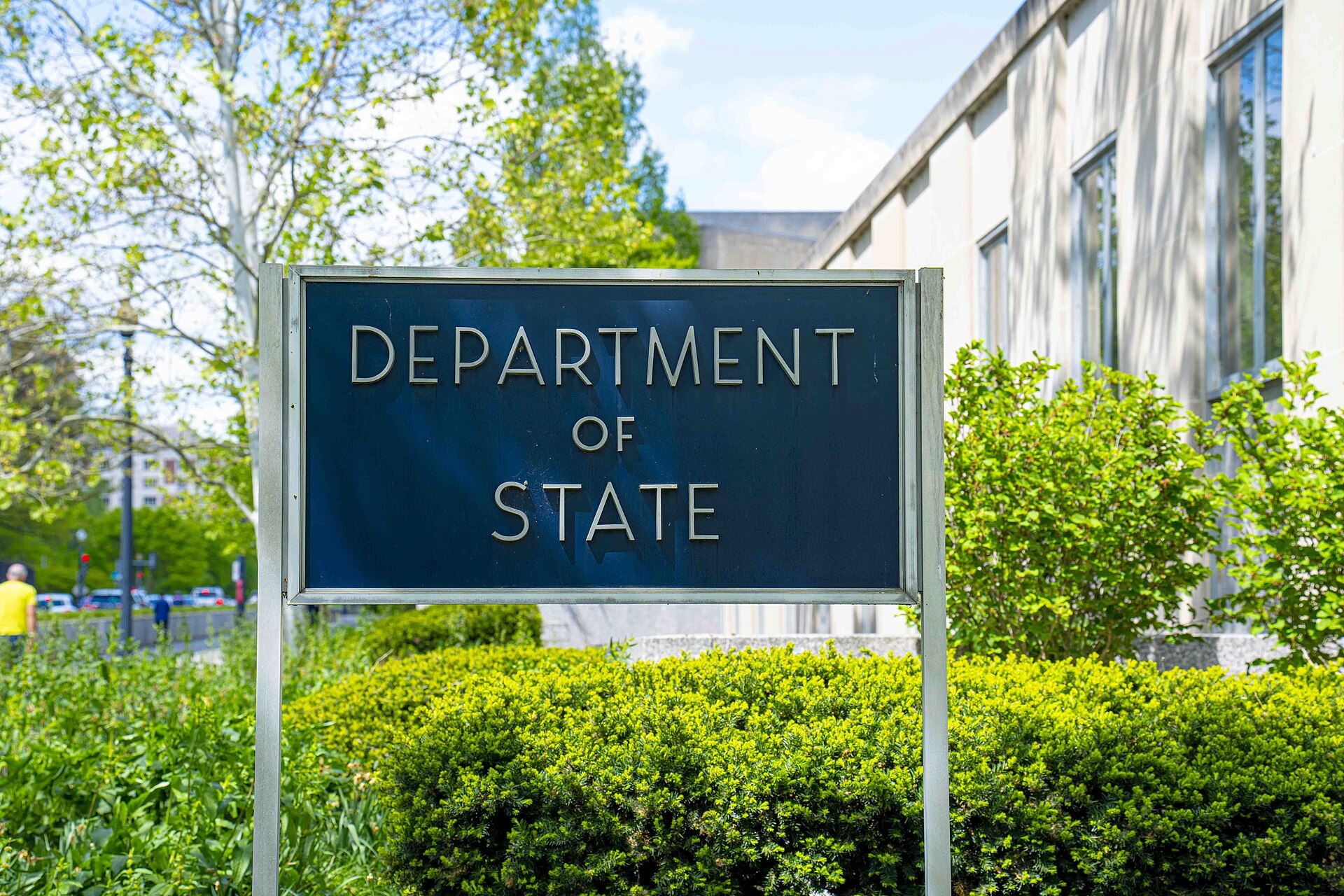 The US State Department Harry S. Truman Building in Washington, D.C., which issued three departure orders for Gulf diplomatic staff in 2026 — February, June, and October