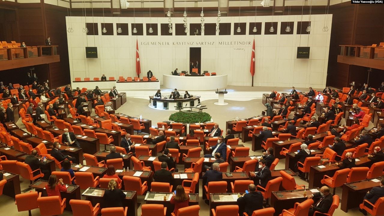 Turkish Grand National Assembly chamber during a legislative session, Ankara