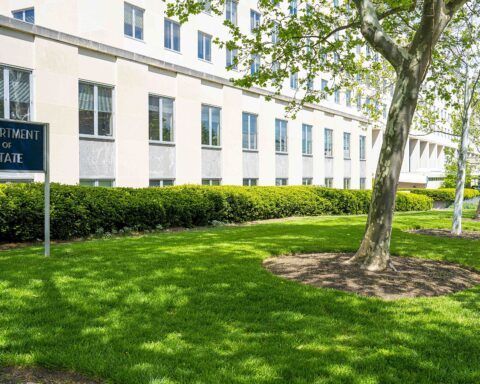 The Harry S. Truman Building, headquarters of the US Department of State in Washington, DC — the building from which Secretary Rubio received the DNI Clayton intelligence memo on Iranian assassination plots