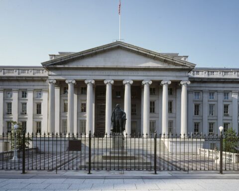 US Treasury Department building in Washington DC, home of OFAC sanctions authority behind Operation Economic Outcast